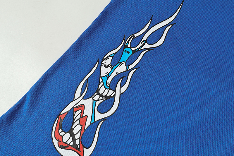 Chrome Hearts Blue Graphic 2214 Short Sleeve T-Shirt
