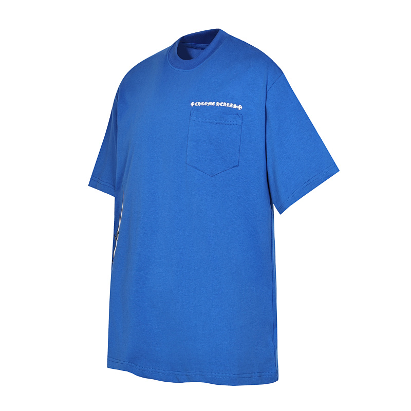 Chrome Hearts Blue Graphic 2214 Short Sleeve T-Shirt