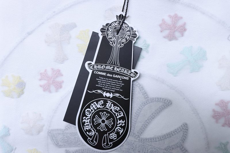 Chrome Hearts Colorful Cross Cluster Colorful Cross Cross Embroidered Short Sleeve T-Shirt Style 1