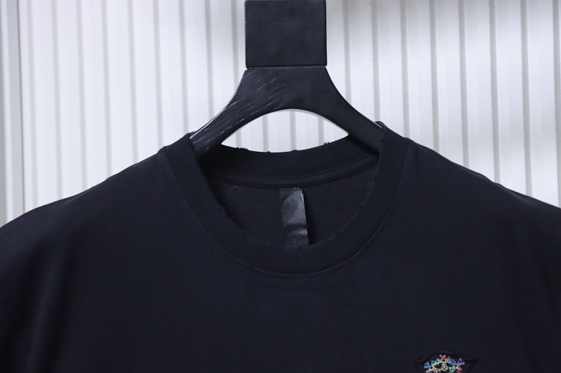 Chrome Hearts Colorful Cross Cross Applique CH Short Sleeve T-Shirt Style 1