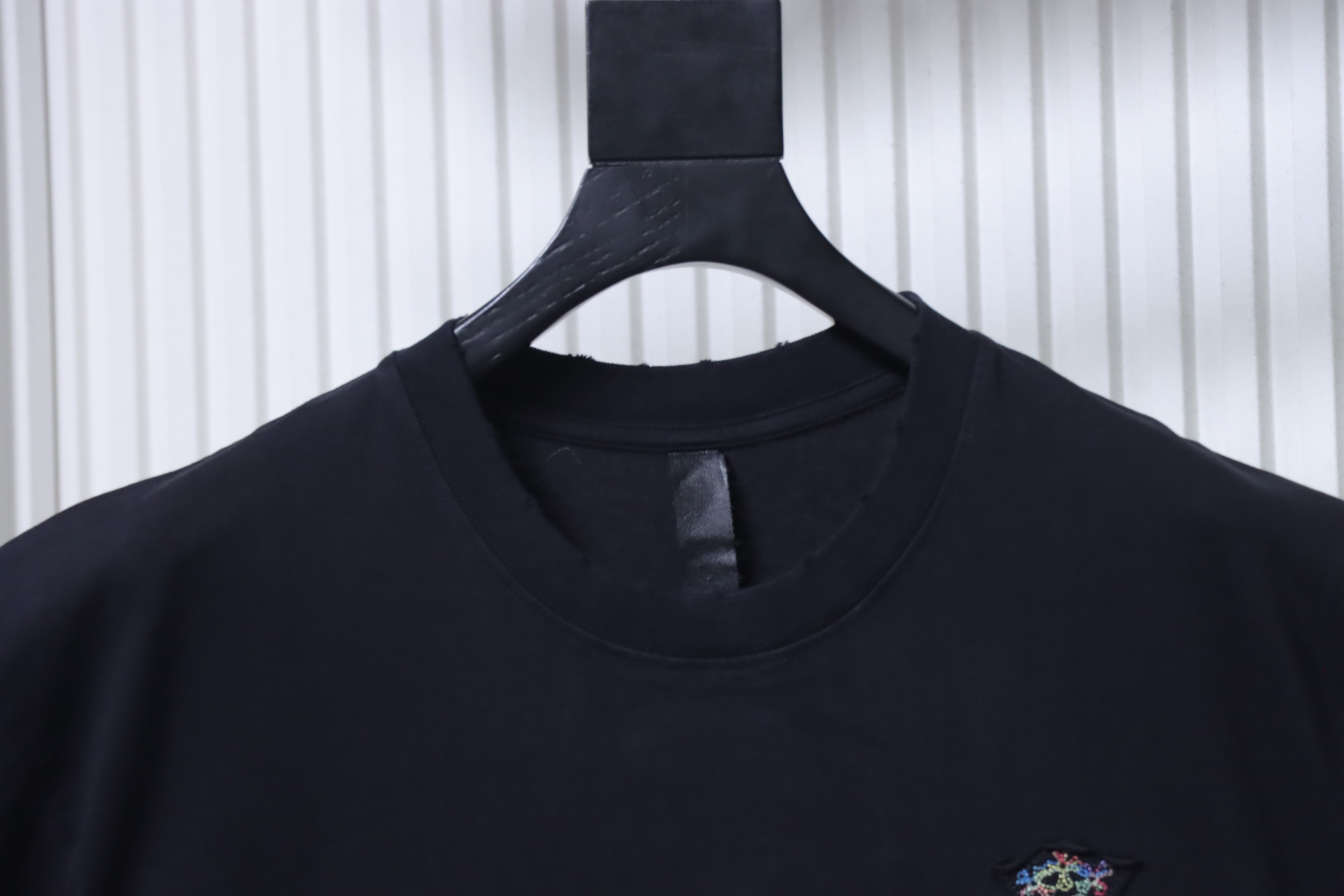 Chrome Hearts Colorful Cross Cross Applique CH Short Sleeve T-Shirt Style 1