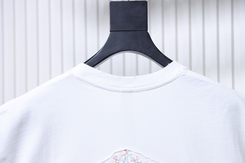 Chrome Hearts Colorful Cross Cross Applique CH Short Sleeve T-Shirt Style 2