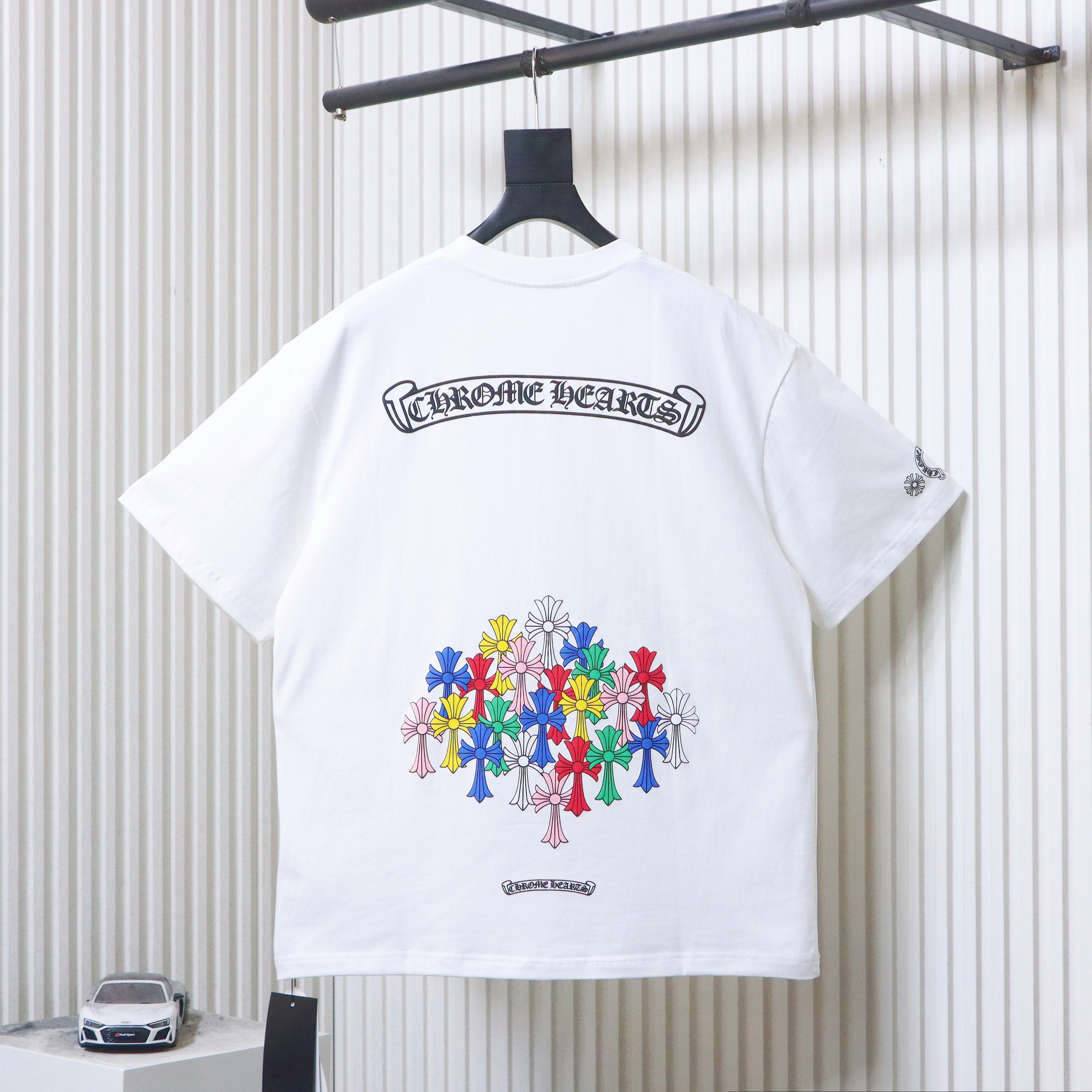 Chrome Hearts Colorful Cross Cross Print CH Short Sleeve T-Shirt