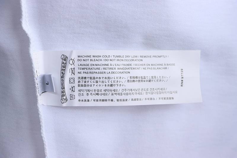 Chrome Hearts Cross Leather Label Hardware Short Sleeve T-Shirt Style 1