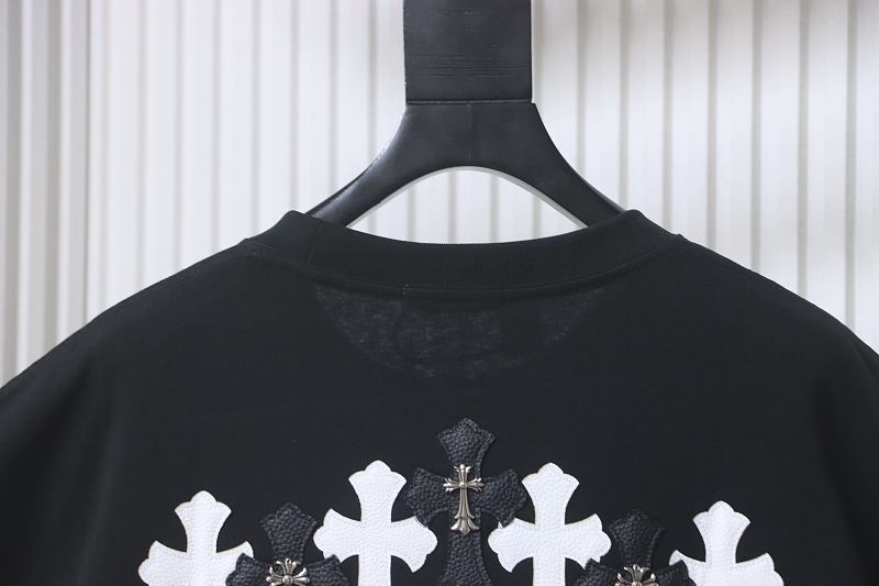 Chrome Hearts Cross Leather Label Hardware Short Sleeve T-Shirt Style 2