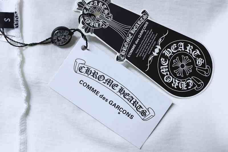 Chrome Hearts Cross Leather Label Label Strip Short Sleeve T-Shirt Style 1