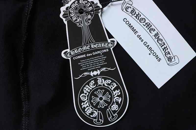 Chrome Hearts Cross Leather Label Label Strip Short Sleeve T-Shirt Style 2