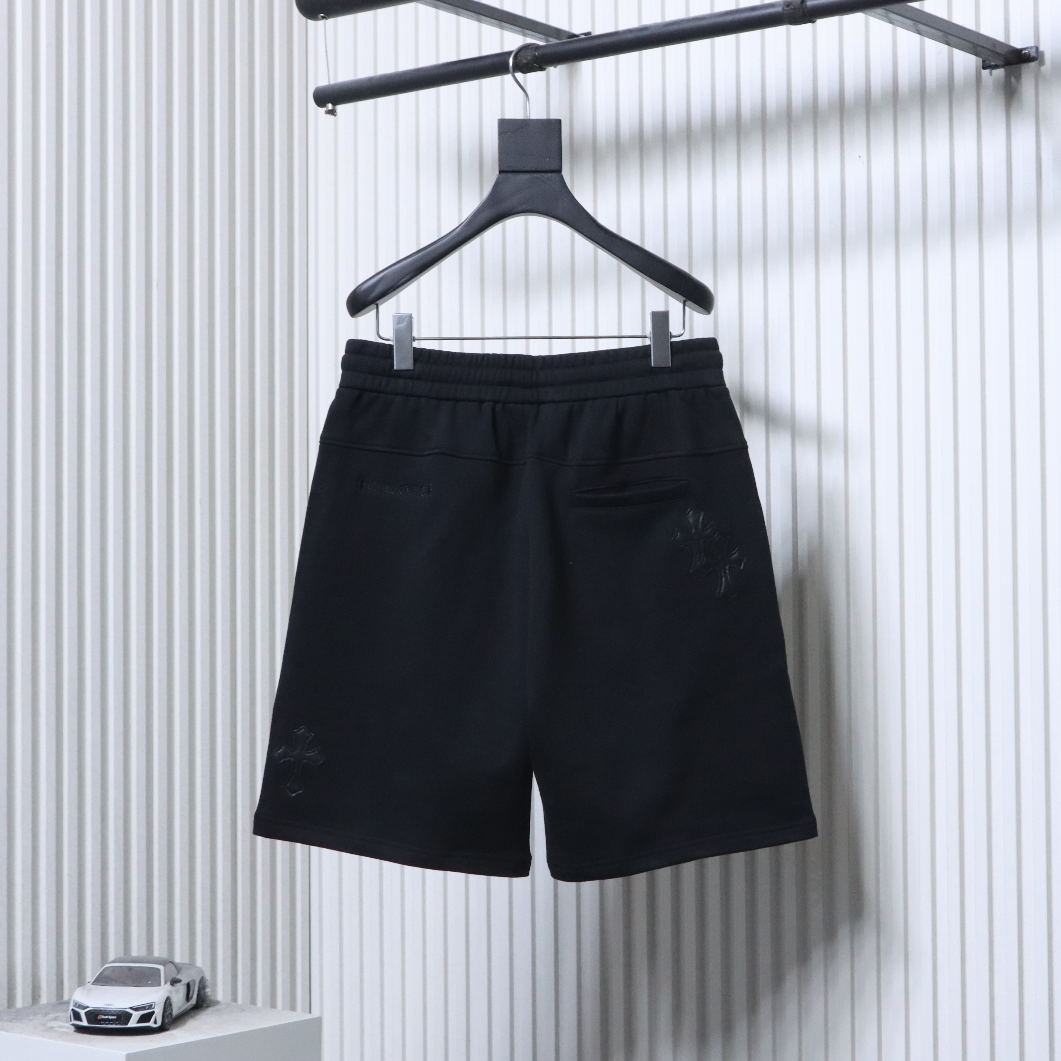 Chrome Hearts Cross Leather Patch Embroidered Shorts Style 2