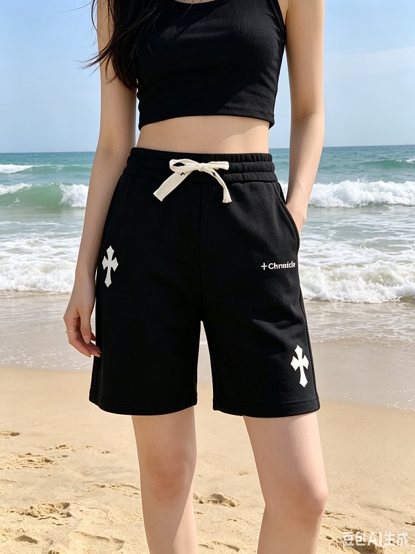 Chrome Hearts Cross Leather Patch Shorts Style 1