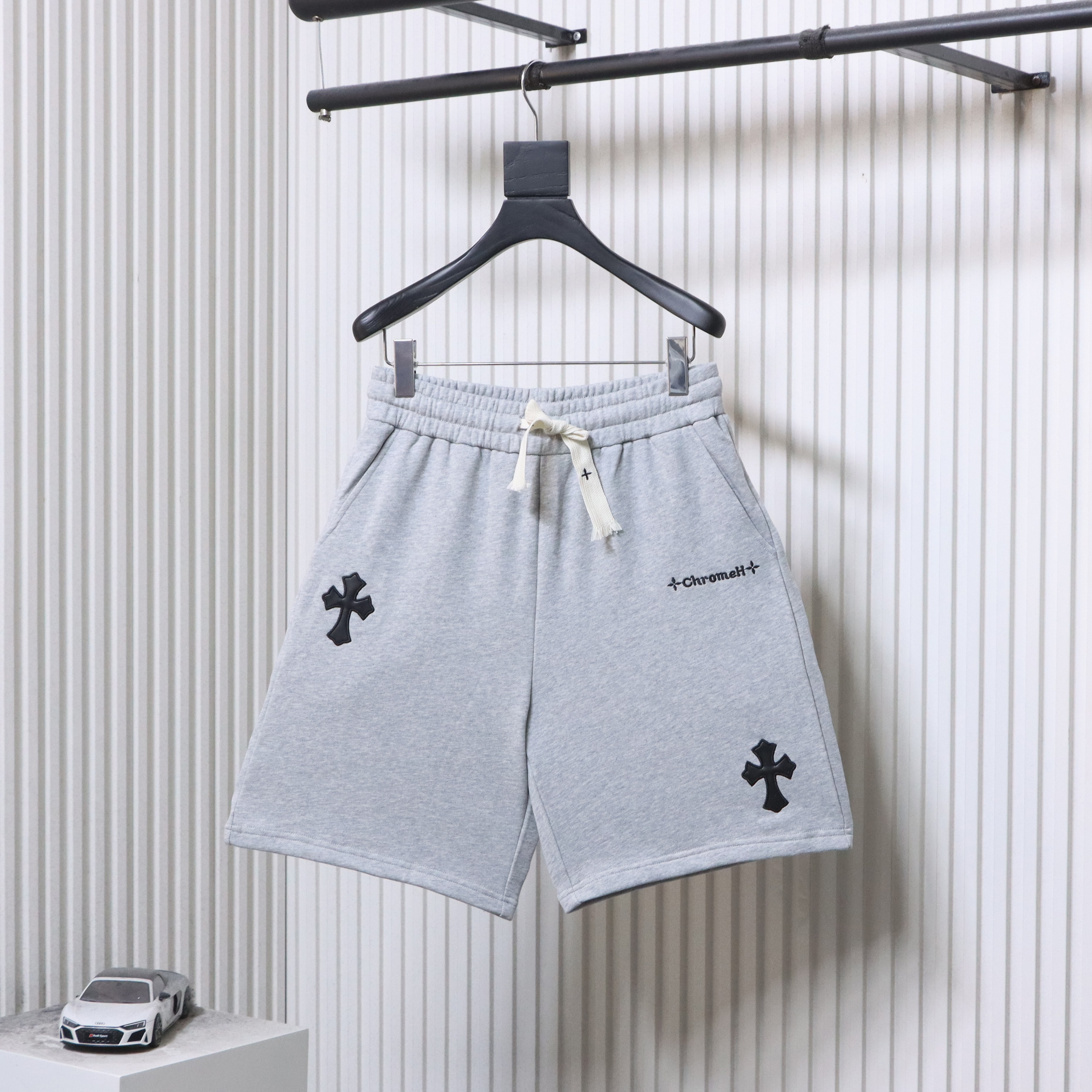 Chrome Hearts Cross Leather Patch Shorts Style 2