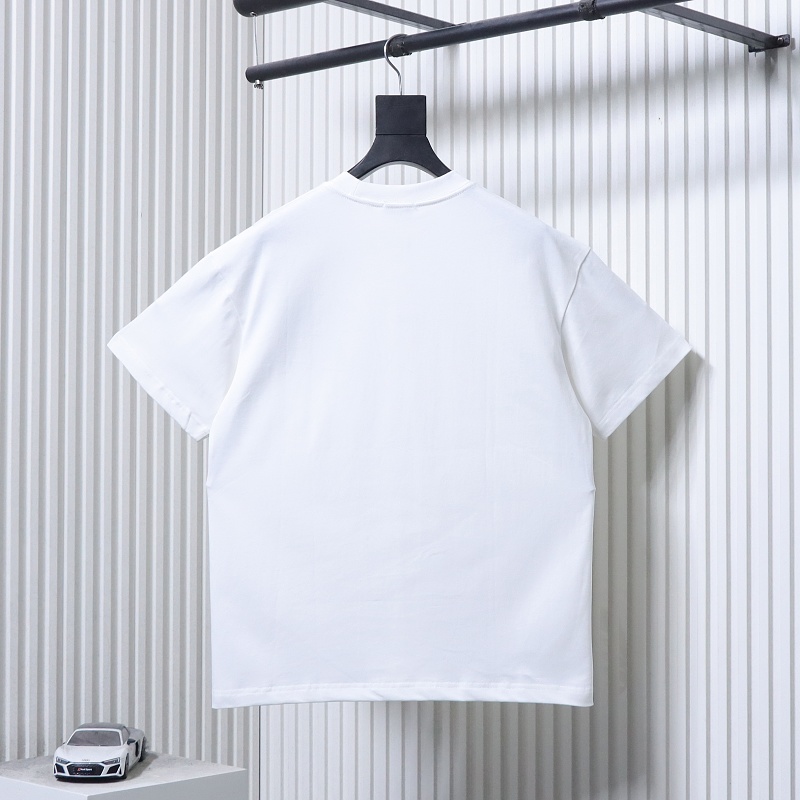 Chrome Hearts Cross Necklace Graphic Gothic Letter Colorblock Short Sleeve T-Shirt Style 1