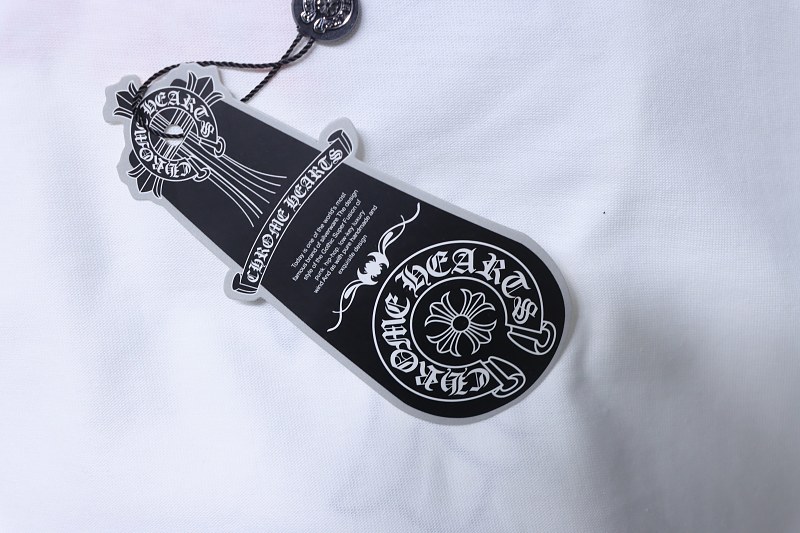 Chrome Hearts Cross Necklace Graphic Gothic Letter Colorblock Short Sleeve T-Shirt Style 1