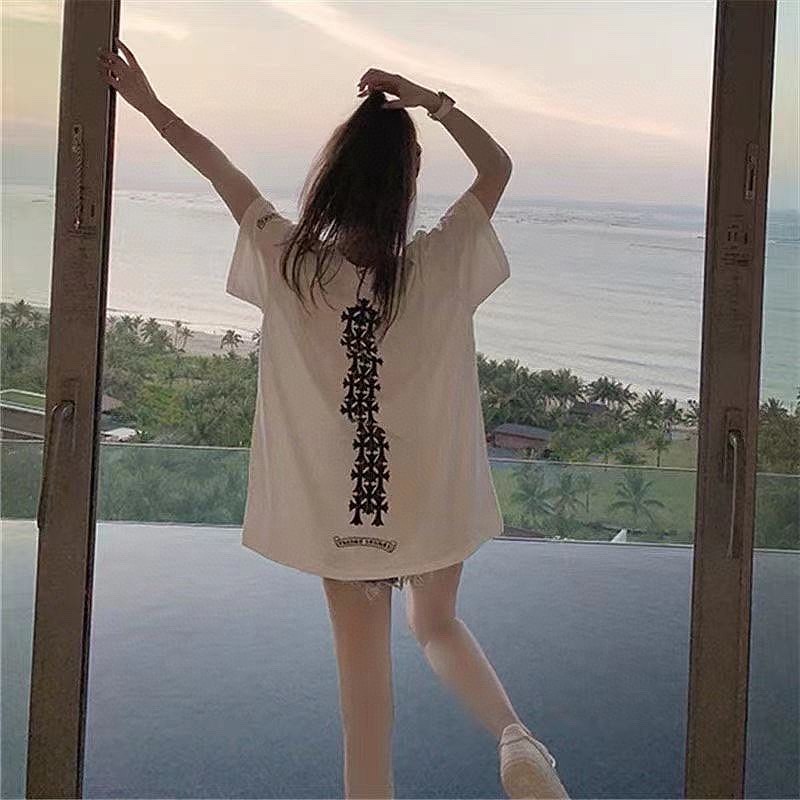 Chrome Hearts Cross Print CH Short Sleeve T-Shirt Style 1