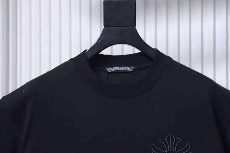 Chrome Hearts Cross Sanskrit Embroidered Short Sleeve T-Shirt Style 1
