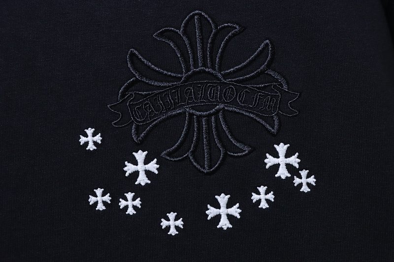Chrome Hearts Cross Sanskrit Embroidered Short Sleeve T-Shirt Style 1