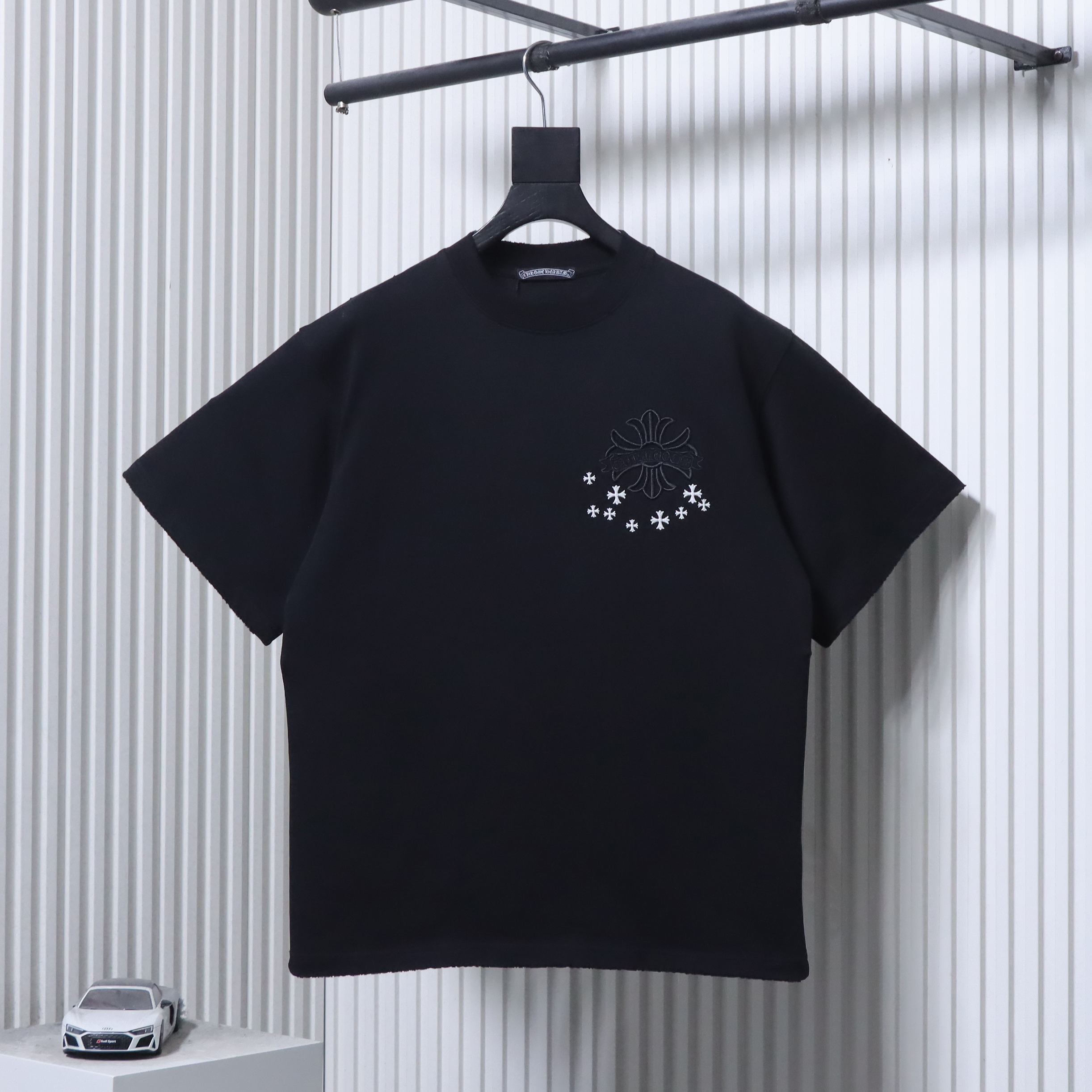 Chrome Hearts Cross Sanskrit Embroidered Short Sleeve T-Shirt Style 1