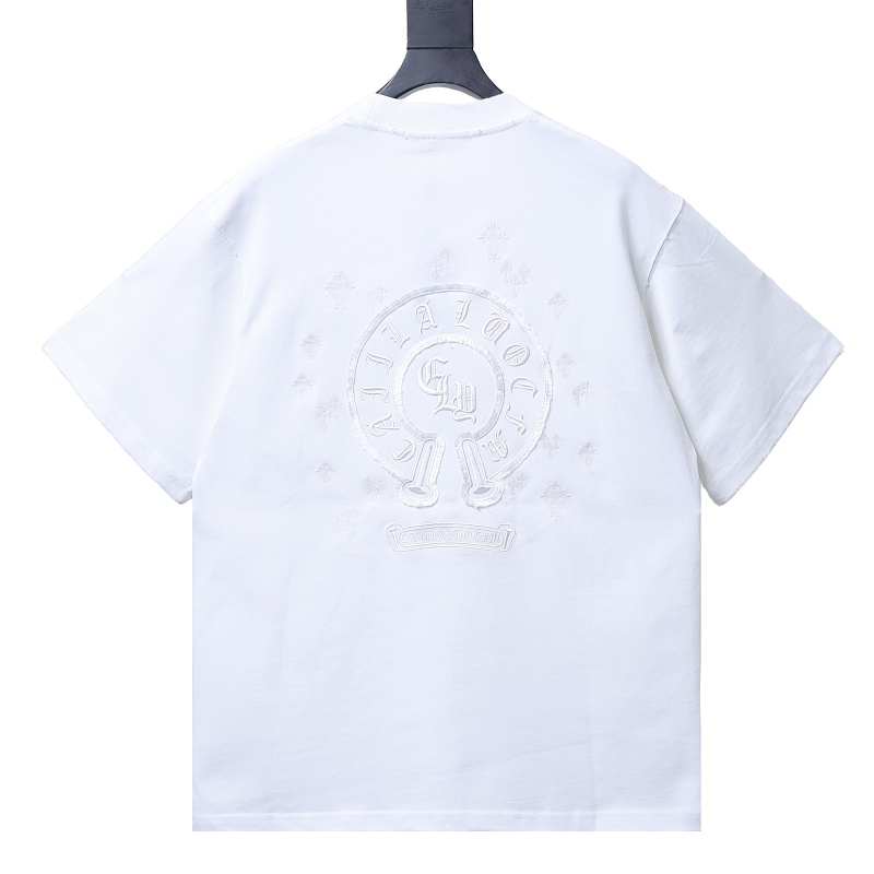 Chrome Hearts Cross Sanskrit Embroidered Short Sleeve T-Shirt Style 2