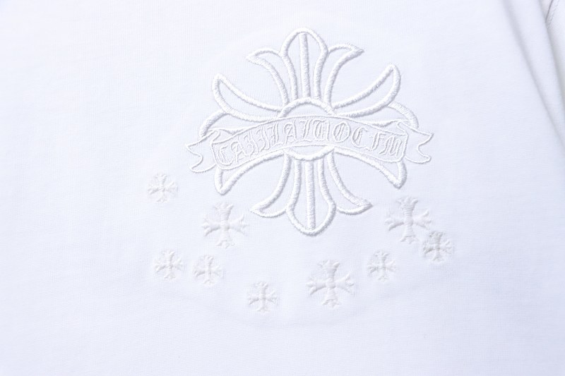 Chrome Hearts Cross Sanskrit Embroidered Short Sleeve T-Shirt Style 2