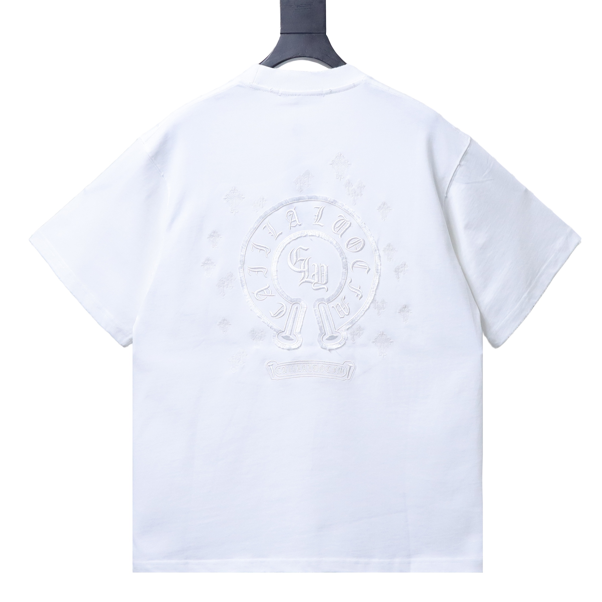 Chrome Hearts Cross Sanskrit Embroidered Short Sleeve T-Shirt Style 2