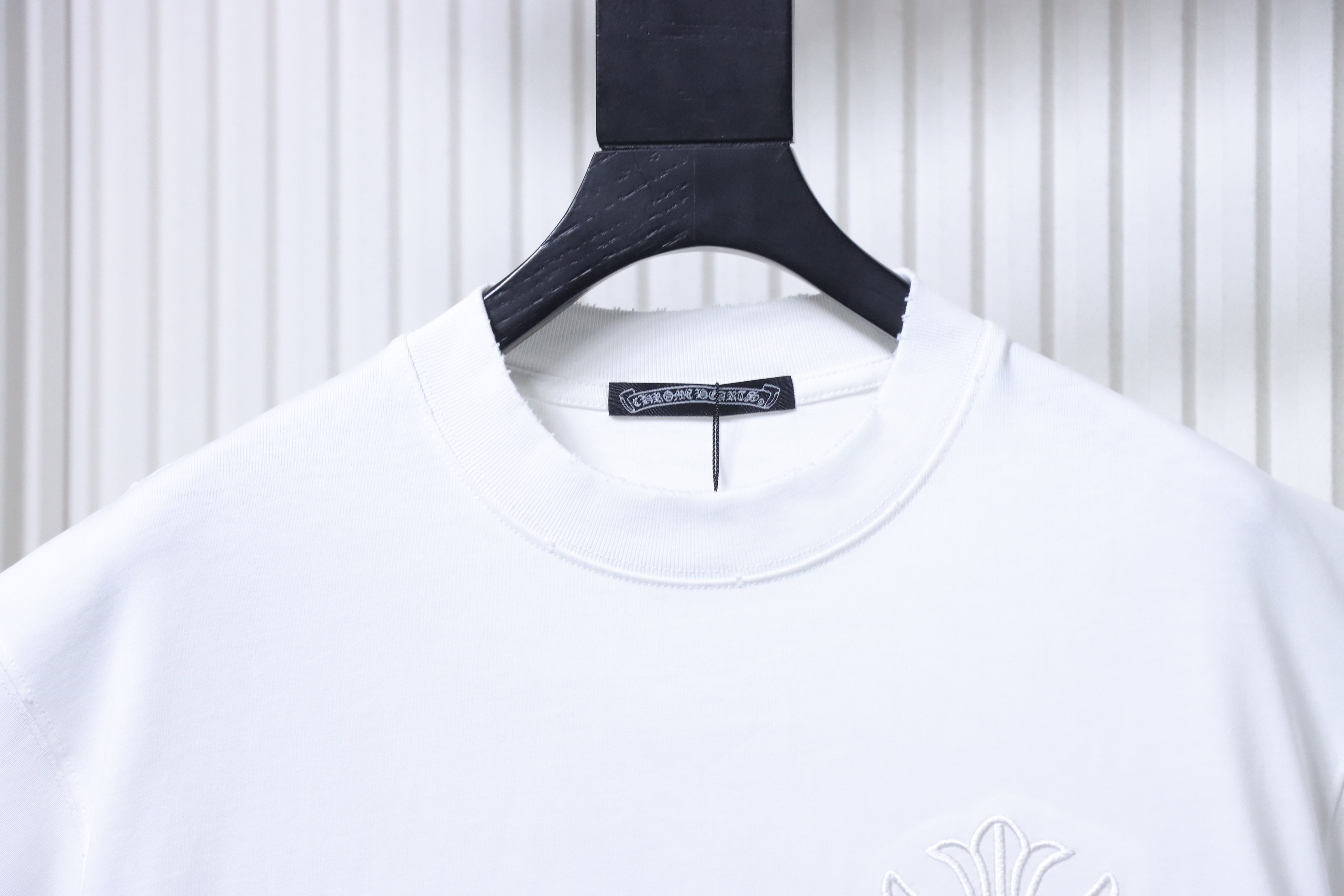 Chrome Hearts Cross Sanskrit Embroidered Short Sleeve T-Shirt Style 2