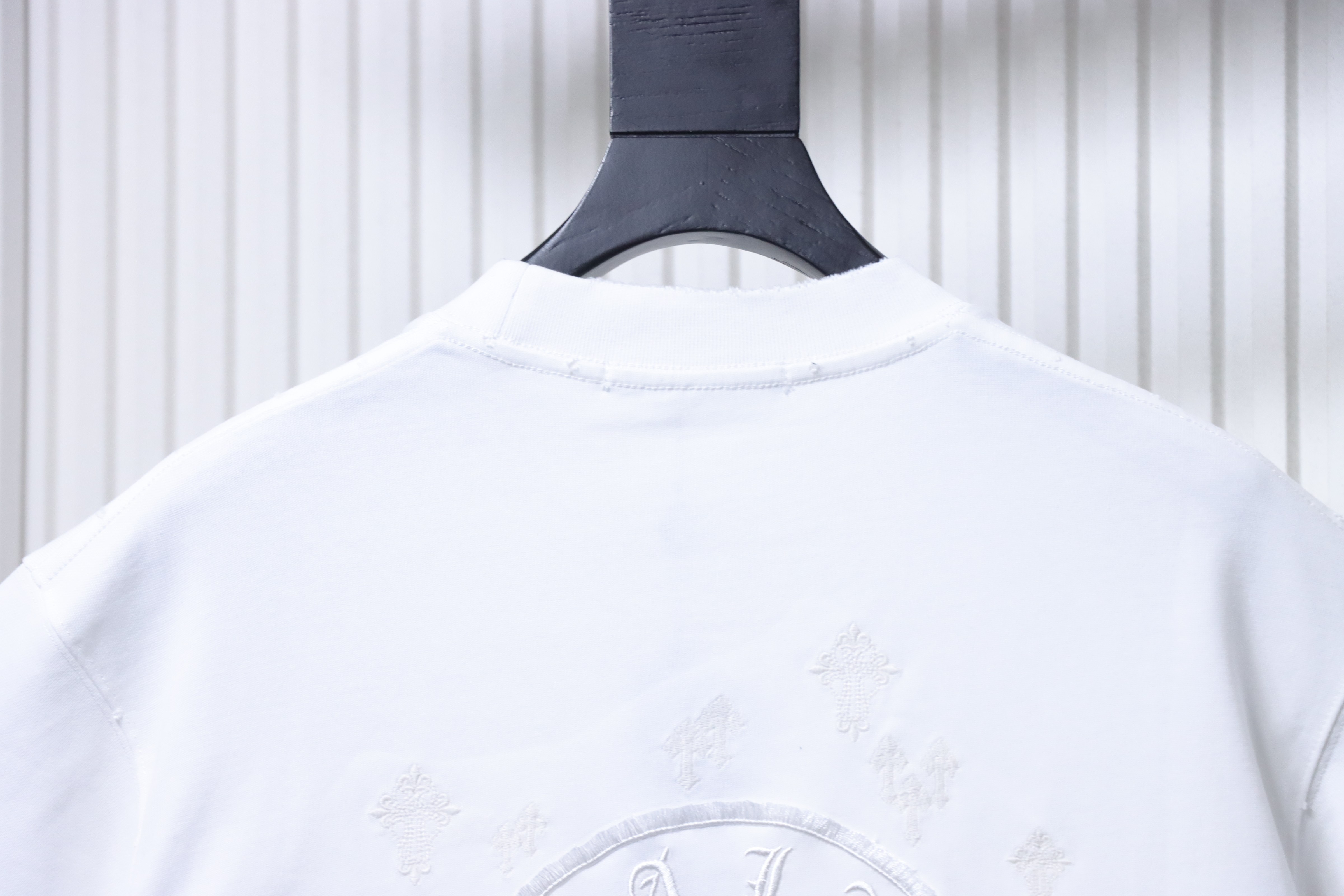 Chrome Hearts Cross Sanskrit Embroidered Short Sleeve T-Shirt Style 2