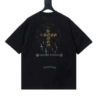 Chrome Hearts Cross Sanskrit Heavy Craft Embroidered Short Sleeve T-Shirt Style 3 01