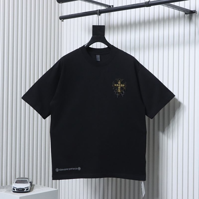 Chrome Hearts Cross Sanskrit Heavy Craft Embroidered Short Sleeve T-Shirt Style 3