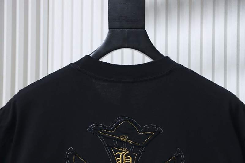 Chrome Hearts Cross Sanskrit Heavy Craft Embroidered Short Sleeve T-Shirt Style 3