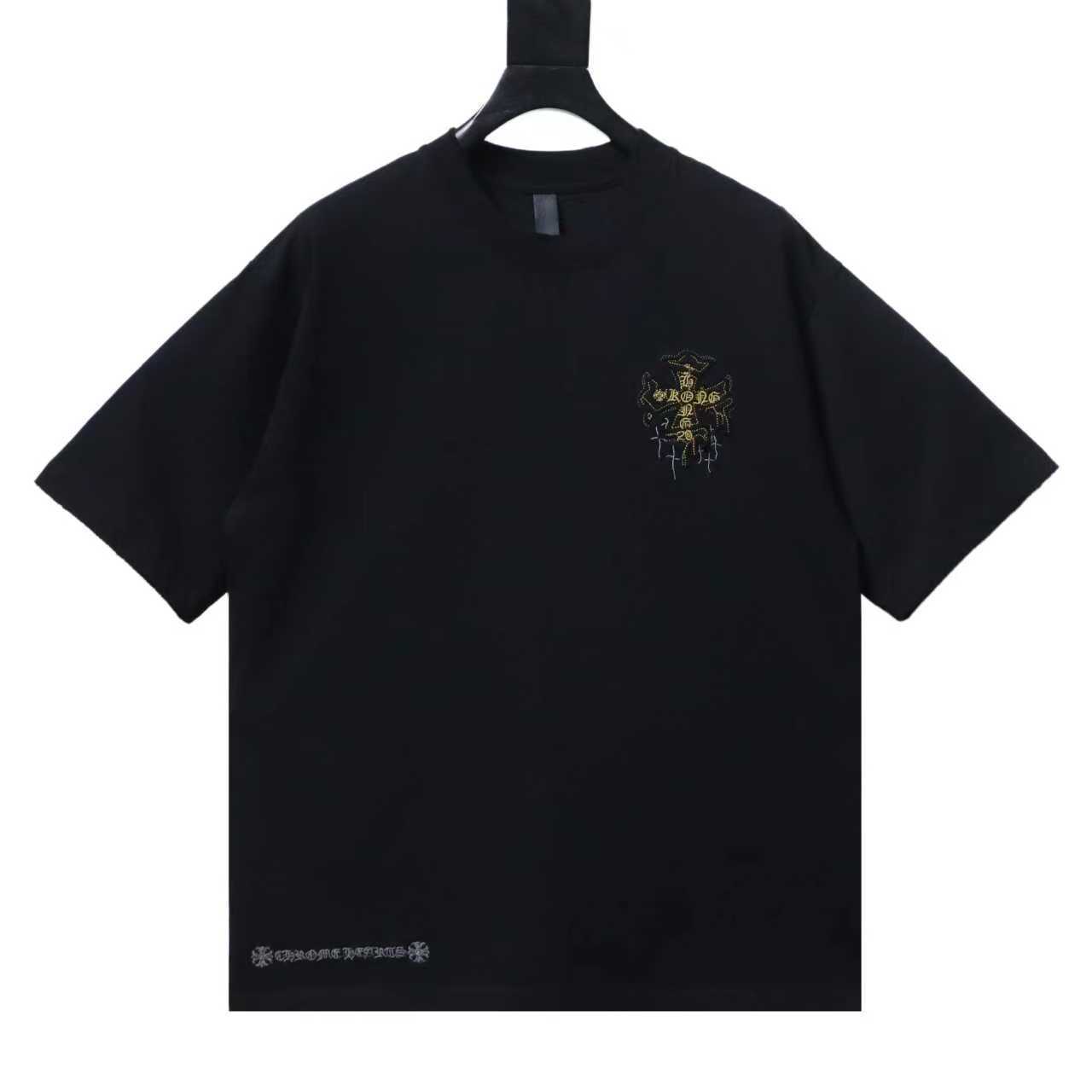 Chrome Hearts Cross Sanskrit Heavy Craft Embroidered Short Sleeve T-Shirt Style 3