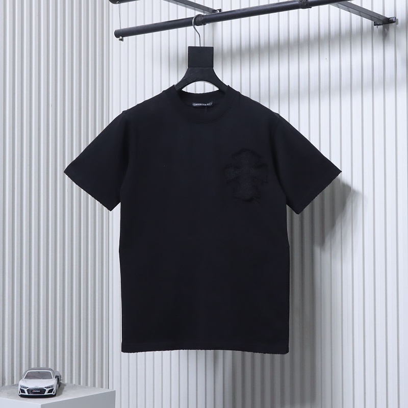 Chrome Hearts Cross Sanskrit Terry Applique Short Sleeve T-Shirt Style 1