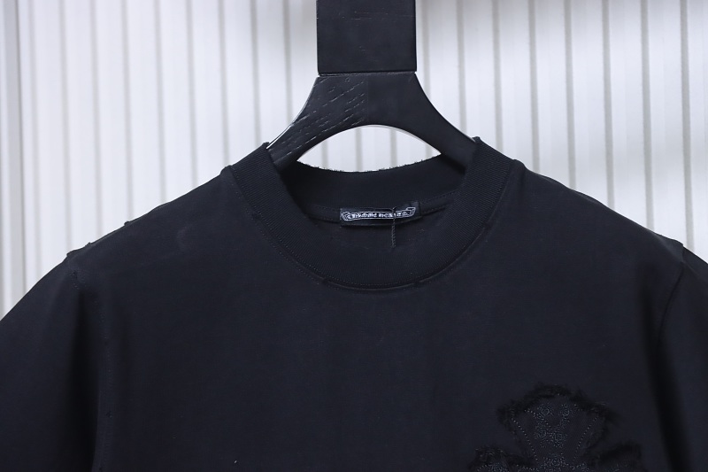 Chrome Hearts Cross Sanskrit Terry Applique Short Sleeve T-Shirt Style 1