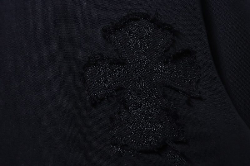 Chrome Hearts Cross Sanskrit Terry Applique Short Sleeve T-Shirt Style 1