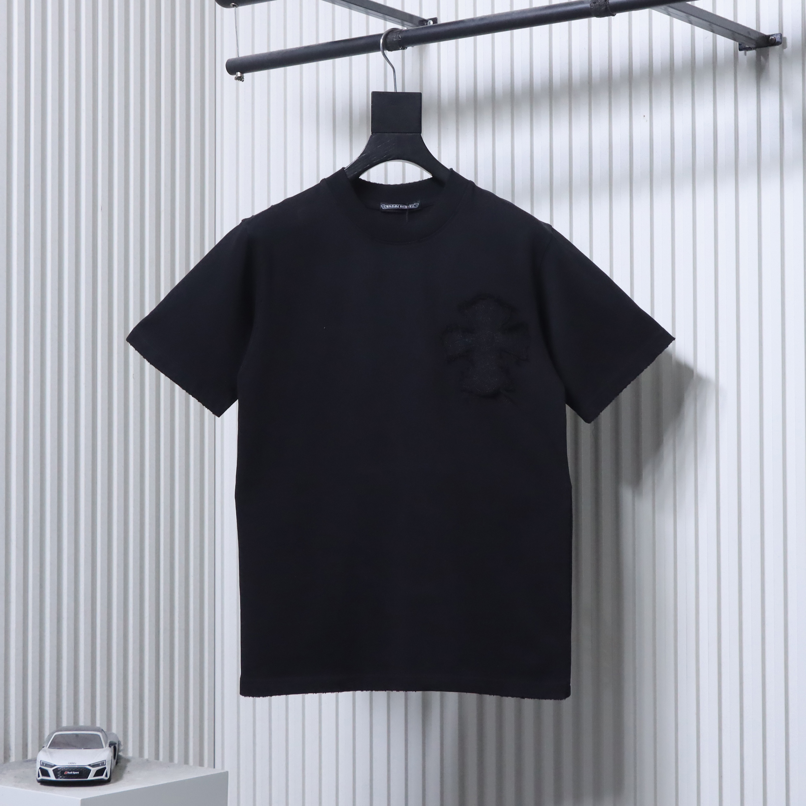 Chrome Hearts Cross Sanskrit Terry Applique Short Sleeve T-Shirt Style 1