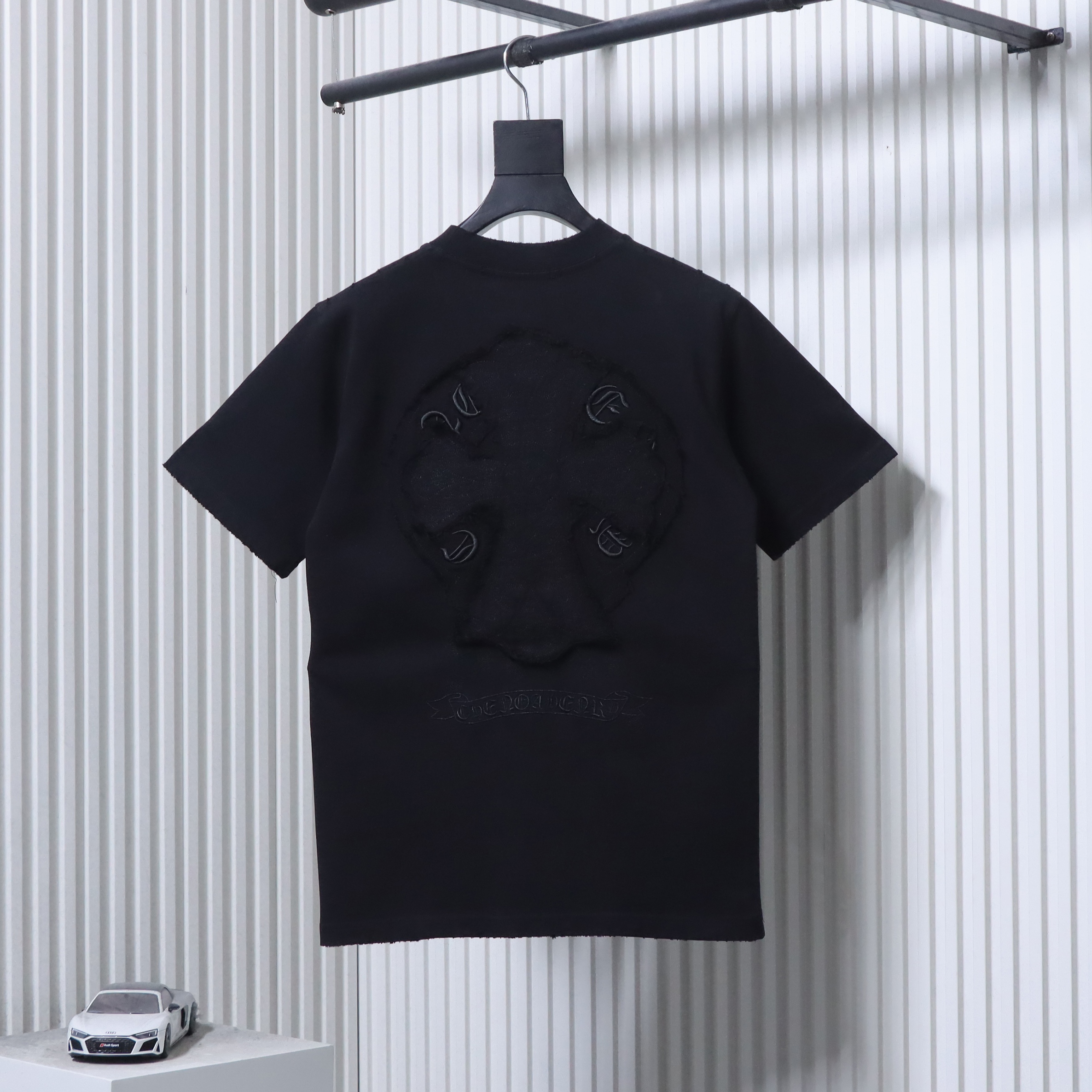 Chrome Hearts Cross Sanskrit Terry Applique Short Sleeve T-Shirt Style 1