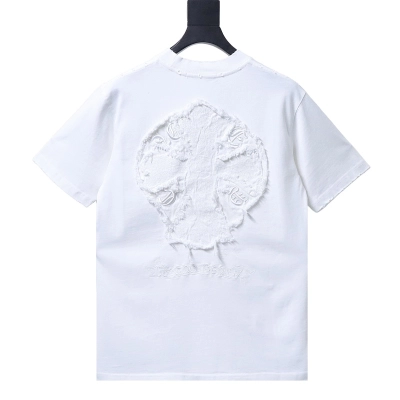 Chrome Hearts Cross Sanskrit Terry Applique Short Sleeve T-Shirt Style 2 01