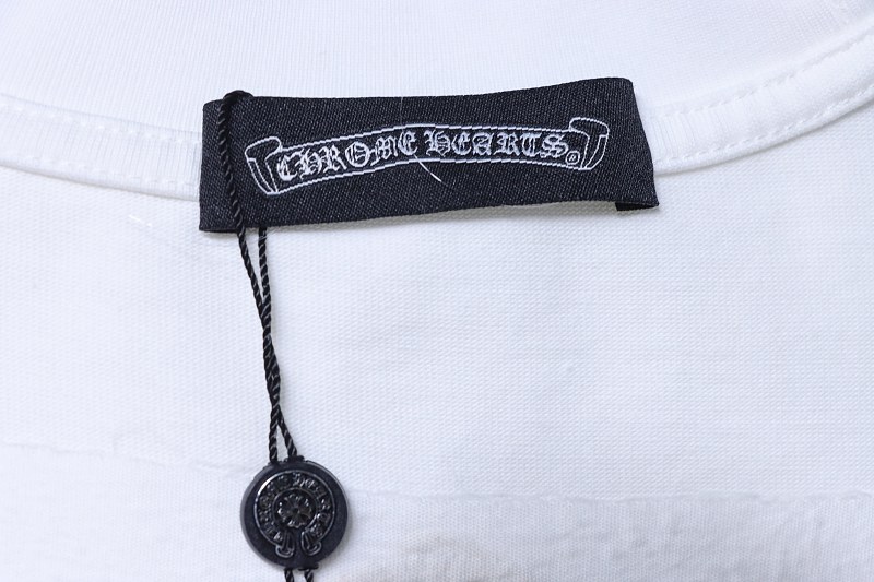 Chrome Hearts Cross Sanskrit Terry Applique Short Sleeve T-Shirt Style 2