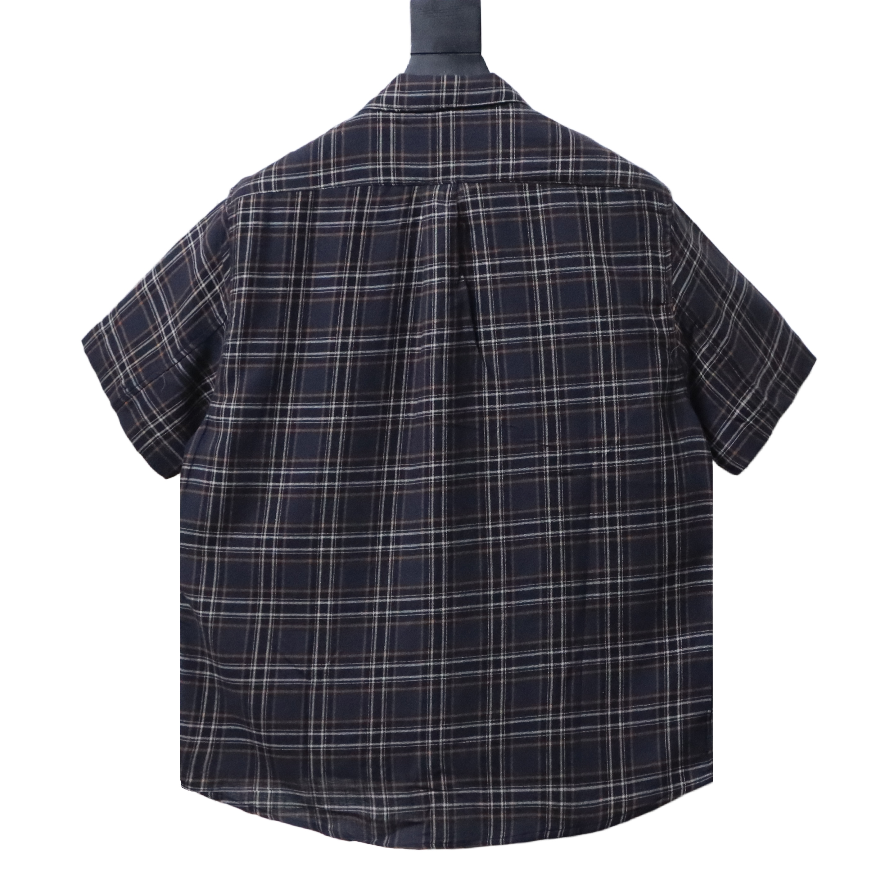 Chrome Hearts Dagger Plaid Zip Short Sleeve Shirt