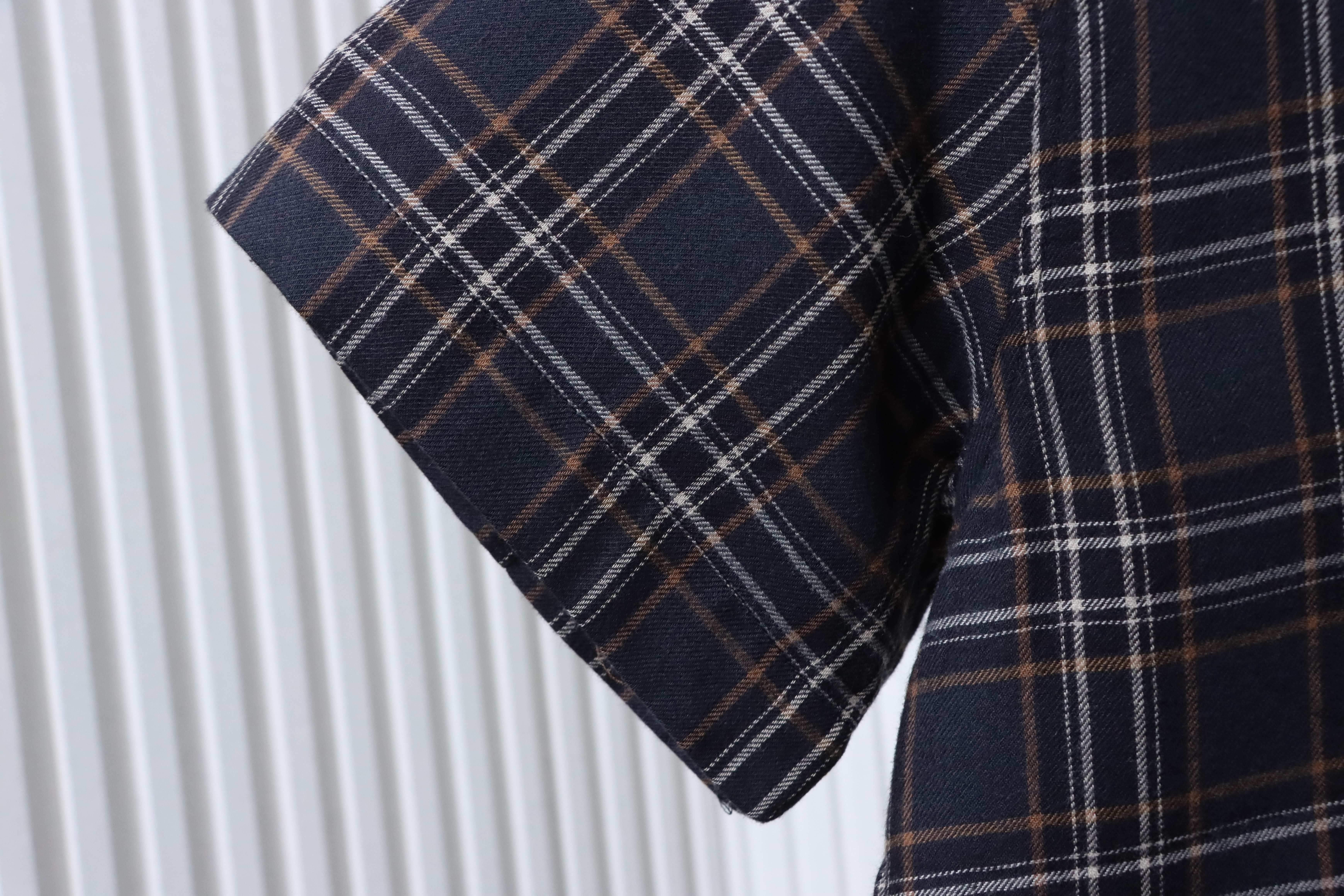 Chrome Hearts Dagger Plaid Zip Short Sleeve Shirt