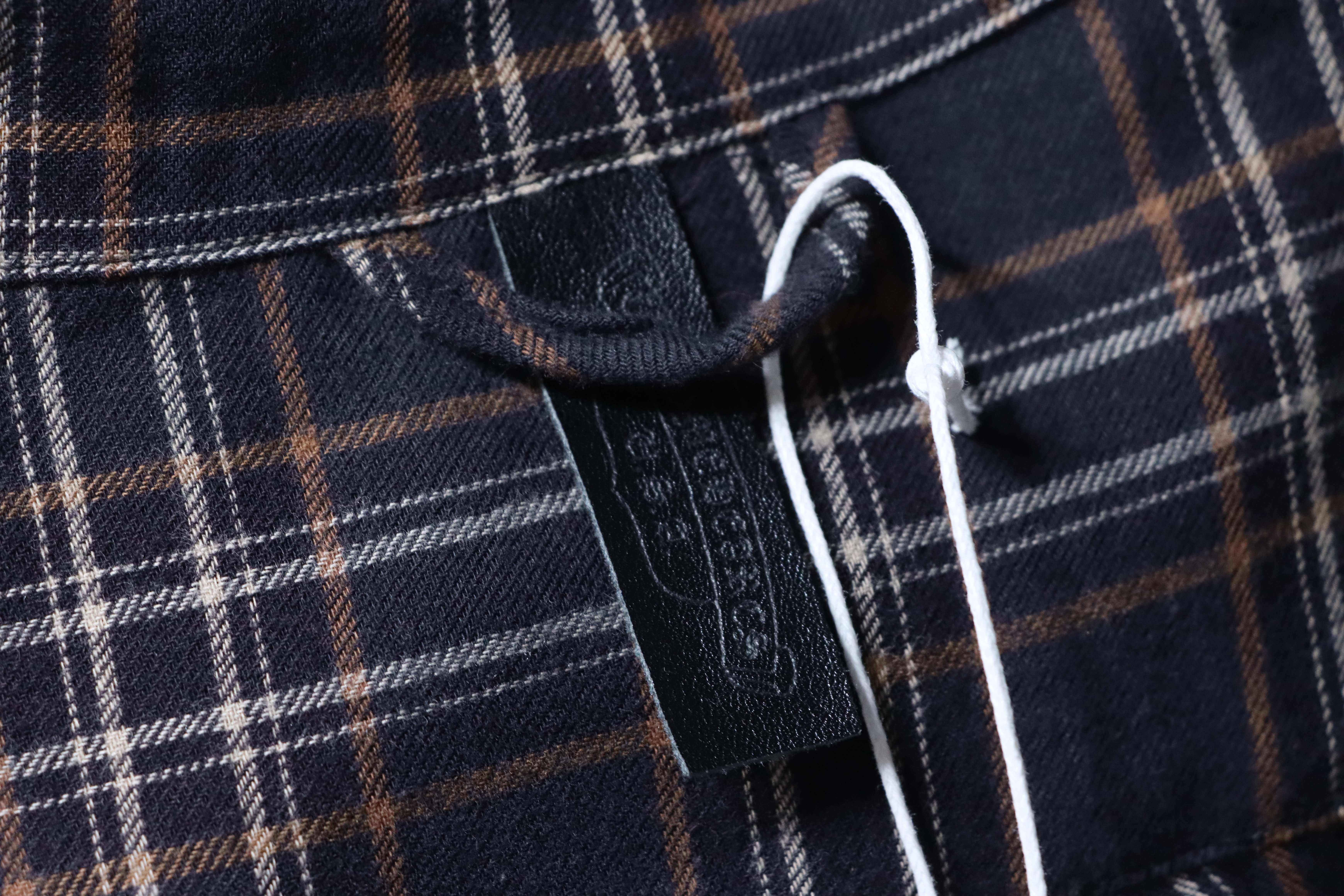 Chrome Hearts Dagger Plaid Zip Short Sleeve Shirt