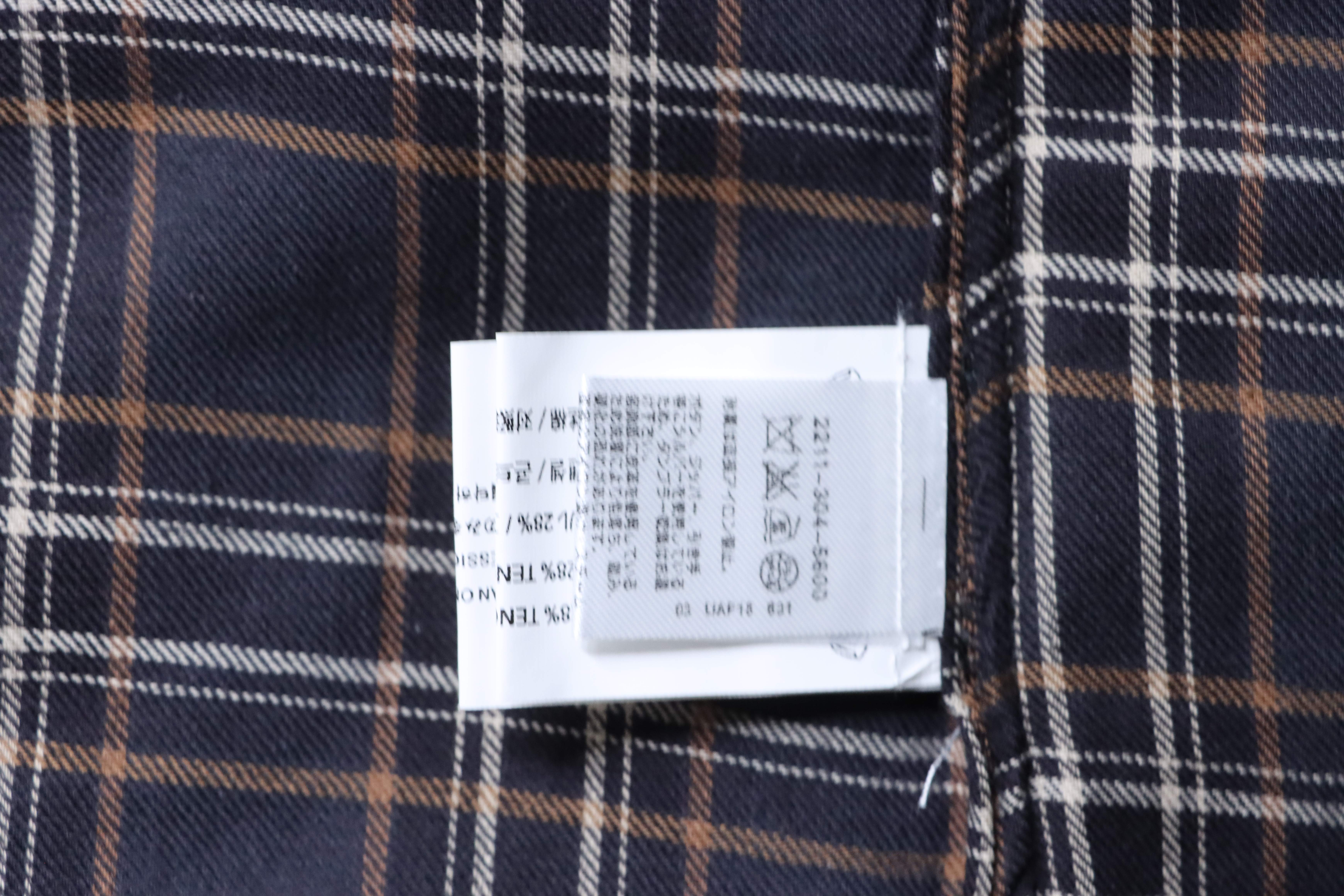 Chrome Hearts Dagger Plaid Zip Short Sleeve Shirt