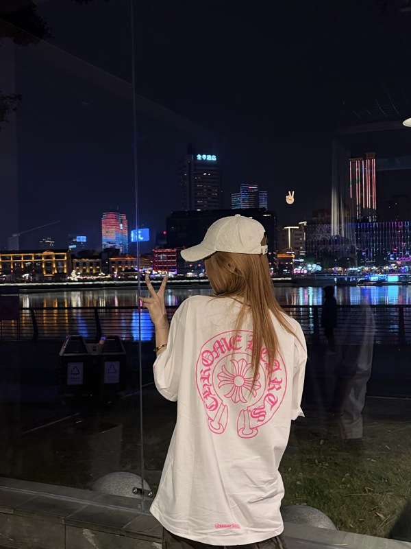 Chrome Hearts Embroidered Short Sleeve T-Shirt Style 2