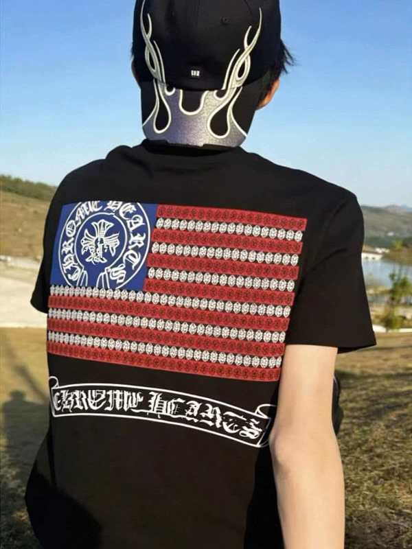 Chrome Hearts Flag Short Sleeve T-Shirt Style 2
