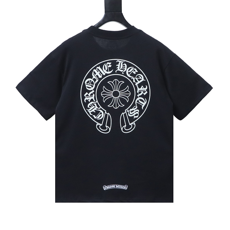 Chrome Hearts Front Back Horseshoe Horseshoe Short Sleeve T-Shirt Style 2