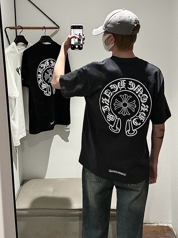 Chrome Hearts Front Back Horseshoe Horseshoe Short Sleeve T-Shirt Style 2