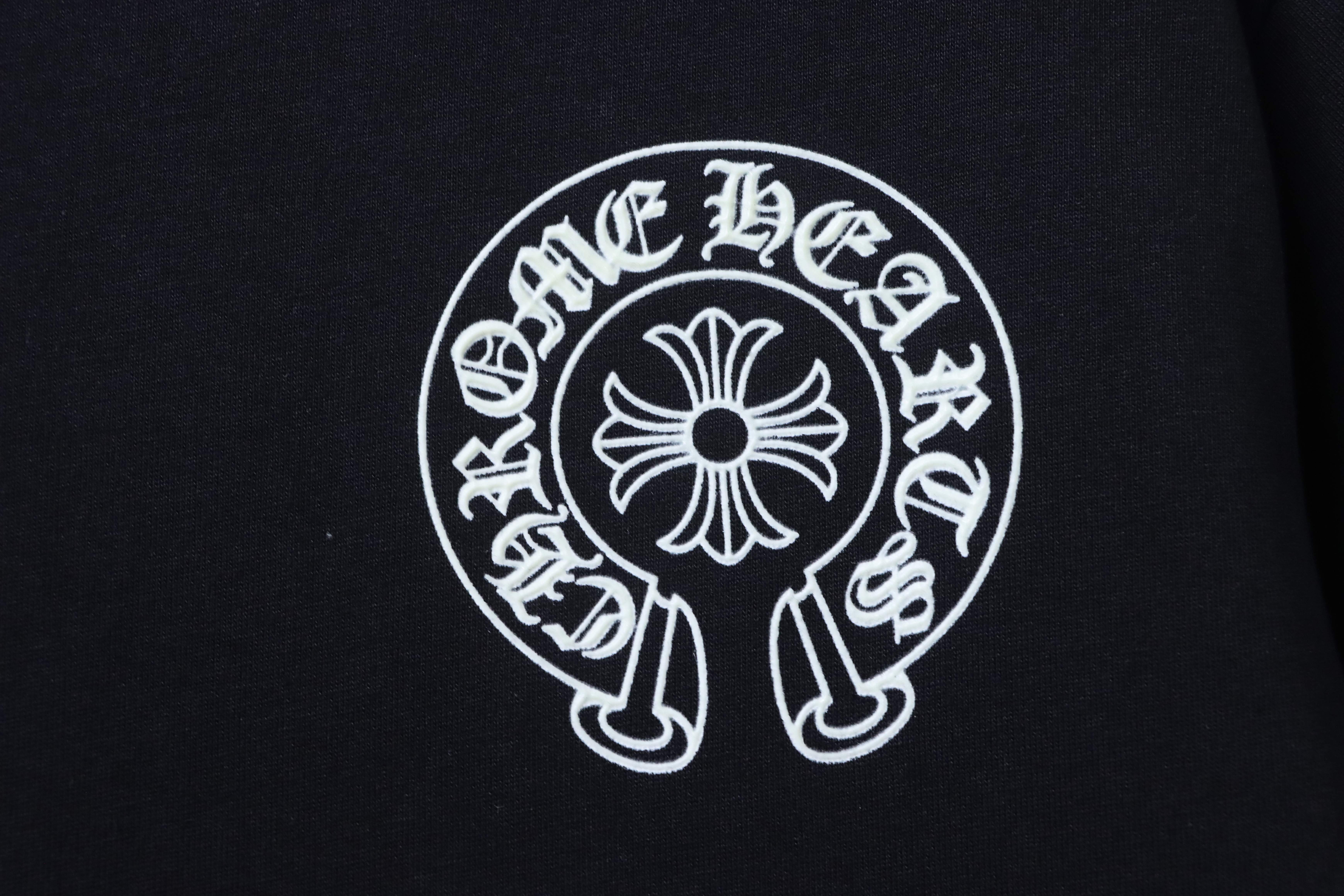 Chrome Hearts Front Back Horseshoe Horseshoe Short Sleeve T-Shirt Style 2