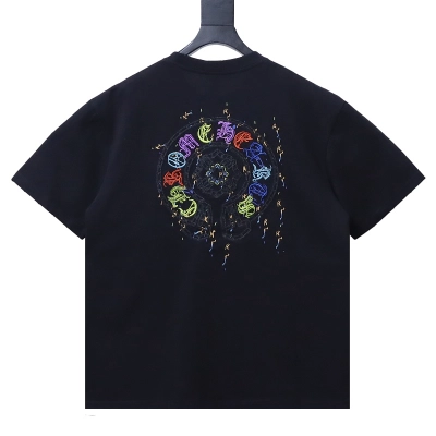 Chrome Hearts Horseshoe Applique CH Short Sleeve T-Shirt Style 1 01