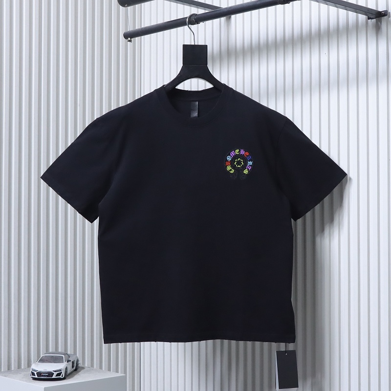 Chrome Hearts Horseshoe Applique CH Short Sleeve T-Shirt Style 1