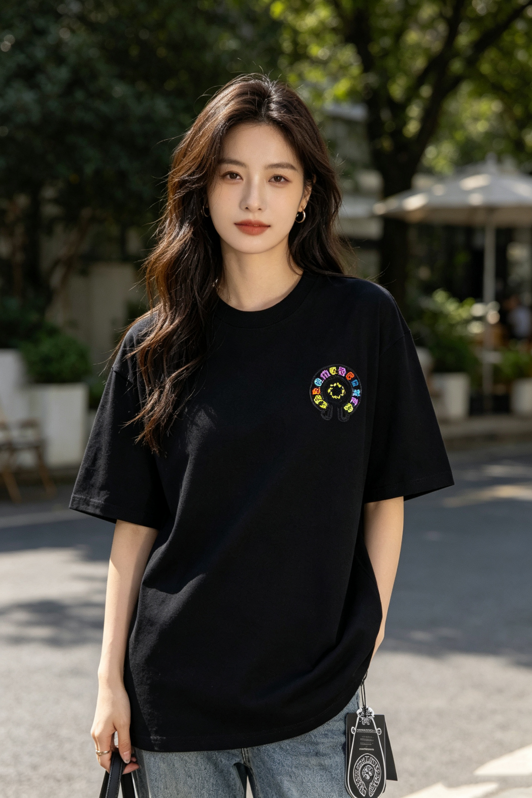 Chrome Hearts Horseshoe Applique CH Short Sleeve T-Shirt Style 1