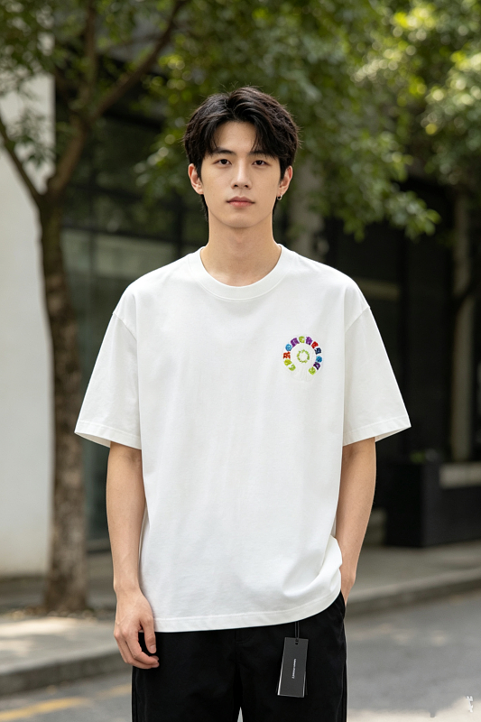 Chrome Hearts Horseshoe Applique CH Short Sleeve T-Shirt Style 2