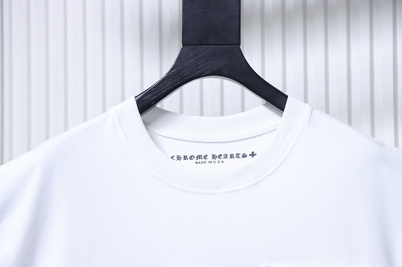 Chrome Hearts Horseshoe Cross Print CH Short Sleeve T-Shirt Style 1